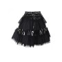 Cheap Women Leather Black Tutu Skirt Dress S027