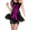 black tight leather bustier with skirt m1208A