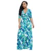 Hot Sale Long Printed Lady Dresses Casual Maxi Dress Women M8193