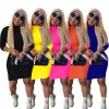 S-2XL Women's Summer Pure Color Long Sleeve Dress Casual Dress M8566