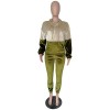 Velvet stitching  two-piece casual sports suit M8502