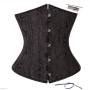 24 Steel Bone Sexy Black Jacquard Underbust M1286