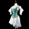 Retro Style Fan Shaped Corset Skirt U Collar Steel Bone Corset WK2297
