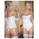 Womens White Lace Sexy Overbust Corset Lingerie with Garters M1518