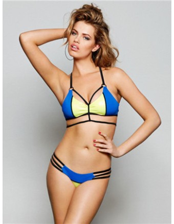 Caged Triangle Top Bikini M5374