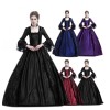 Large trumpet sleeves medieval dress court retro skirtM9973