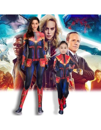 Captain Marvel Cosplay Costume Jumpsuit M40640