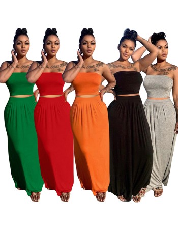 two piece set top and skirt summer women clothing M30136