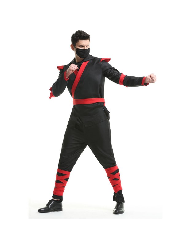 Halloween Masked Japanese Bushido Cosplay Ninja Warrior Anime Costume XY82233