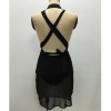 sexy Mesh See-thought Deep V Dress M8205