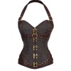 Halter Brown Steampunk Corset m1410
