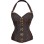 Halter Brown Steampunk Corset m1410