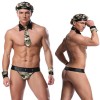Camouflage Costume Four-Piece Role Play Uniform Mens Lingerie 20197