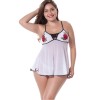 White Sexy Embroidery Night Dress M2146