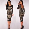 Long Sleeves Embroider Dresses M30090