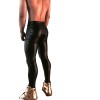 Patent Leather Black Pant Slim Leggings Thin Men Trousers N1038
