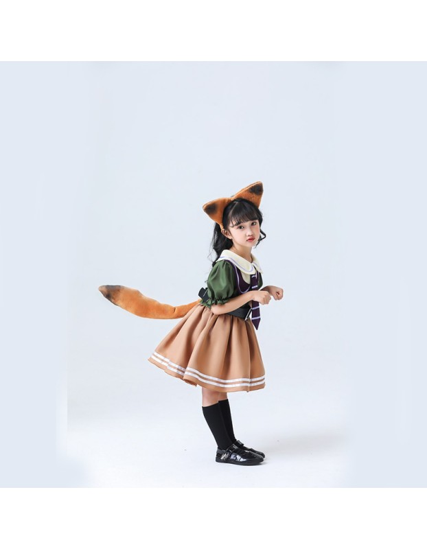 Zootopia Nick Fox Dress  Animal Costume Game uniform Cosplay DL2044