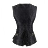 3 Colors Gothic Deluxe Corset 5pc set including Shawl, waist hanging bag, waist strap. T pants