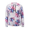 Coat Jacket Floral Print Long-Sleeved Pullover Casual Women Hoodies Fashionable LQ156