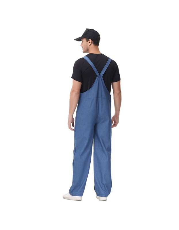 Couple Cosplay Water Electrician Costume Super Mario Show Belt Pants MS1723