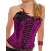 Lady satin embroidered lace corset M1589
