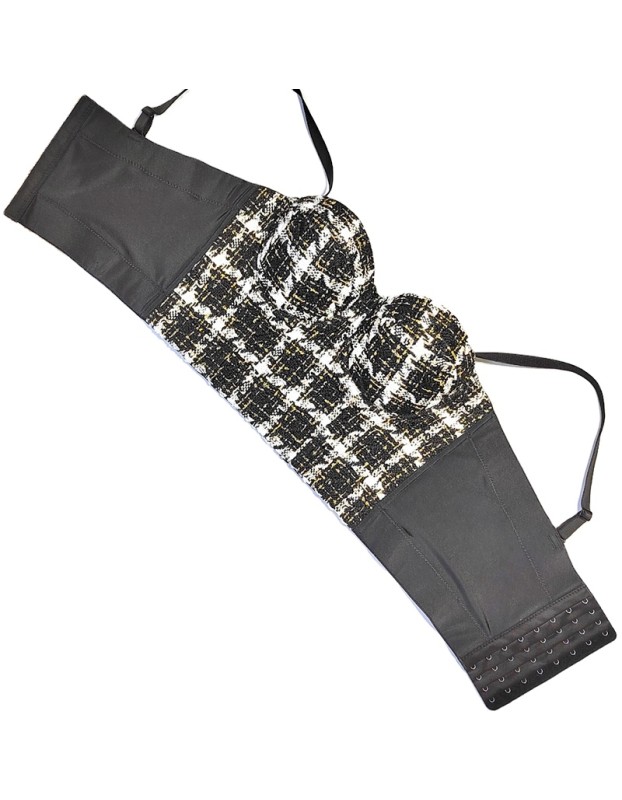 Suspenders Vest Small Fragrance Style Wipe Chest Woolen Leggings Top KN8059