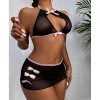 European And American Sexy Underwear Mesh Separate Two Piece Set YSF2622
