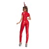 Sexy Bunny Girl Pvc Leather Bodysuit One Piece Shiny Jumpsuit XX680392