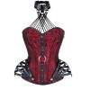 New Style 13 Steel Bones Brocade Print Overbust Corset Hip Cage m1409