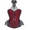 New Style 13 Steel Bones Brocade Print Overbust Corset Hip Cage m1409