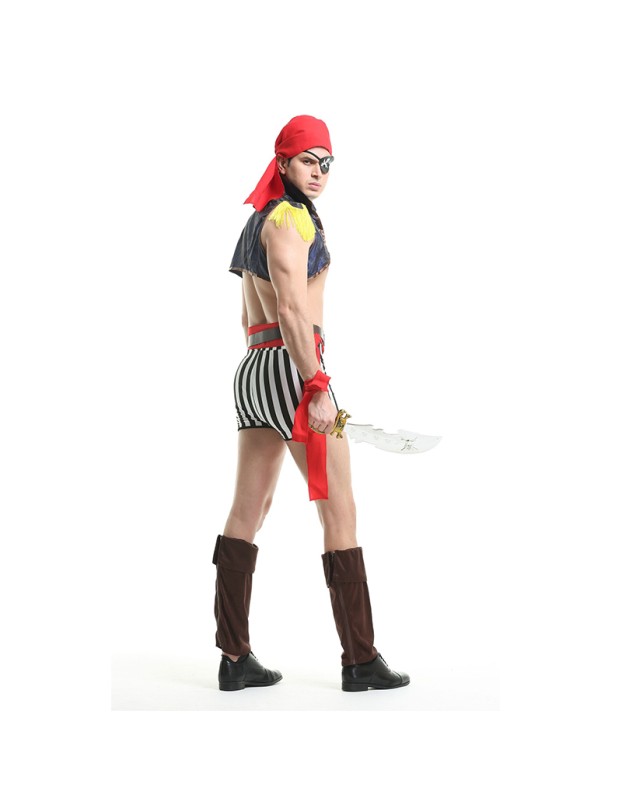 Men Game Party Cosplay Sexy Pirate Costume Club Fun Uniform Costume XY82218
