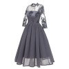 Chiffon See Through Night Sexy Clubwear Bridesmaid Embroidery Dress CD1661