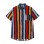 New Style Women Striped Thin Short Sleeved Cardigan Single-Breasted Shirt  5199