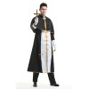 Halloween Black Party Male Priest Godfather Missionary Cosplay Costume XY82225