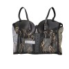 Suspenders Perspective Suit Sexy Spice Girl Top Support Gather Fish Bone Bustier KN8128