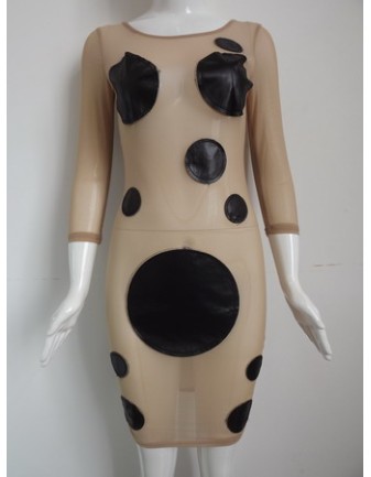 Black Dot Pattern Fashion Clubwear M2314