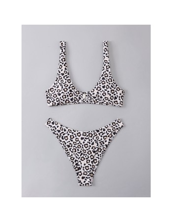Two Piece Swimsuit Bikini Set Women Swimwear Leopard Sexy Bikini A2201