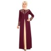 Bronzing Splicing Long Dress Color Contrast Slimming Temperament Dress 9008