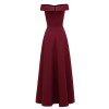 Women Evening Explosion Style Shoulder Sexy Maxi Dresses CD1700