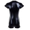 Mens Mesh Lingerie Bodysuits Sexy Catsuit Latex Stretch PVC Jumpsuit M6016