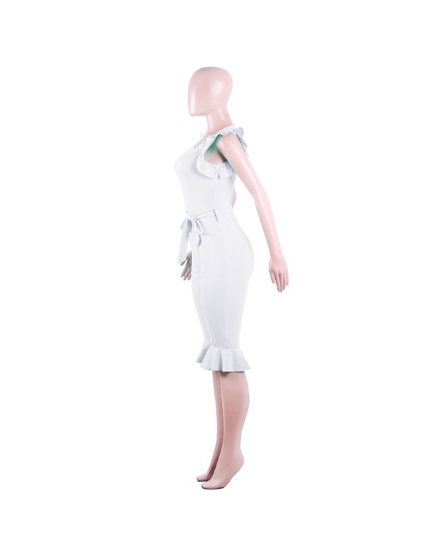 female jumpsuit classy short sleeve jumpsuit M30149