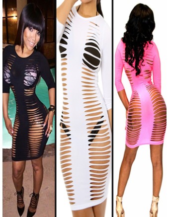 2014 new cheap wholesale women sexy party bodycon dresses prom club bandage wears M3828