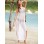 Flirt Beach Vacation Crochet Maxi Dress M5421