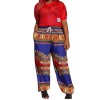 Sexy Bohemian totem printed casual pants wide leg pants m88048