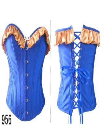 sexy blue lace corset m1805