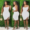 sling single side pleated plus size fashions mini dress ruffle womens skirts M30119