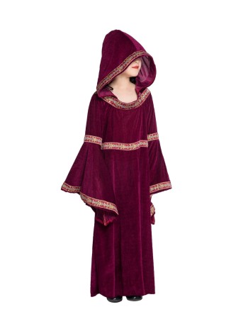 Children Wine Red Vampire Wizard Clothing European Vintage Court Dress Up M40647