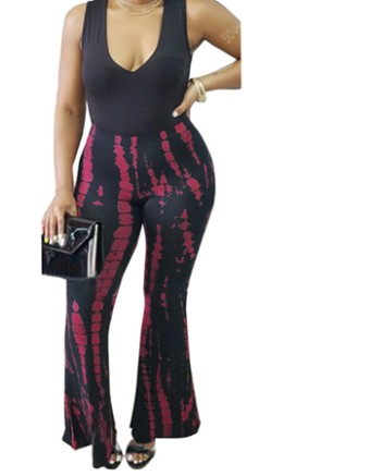 Sexy hot item  irregular print jumpsuit  m88047