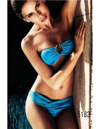 Bandeau Top and Lacey Bikini M5196