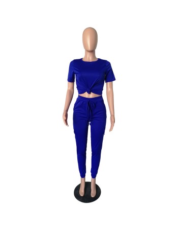 Summer Casual Two 2 Piece Sportswear Tracksuit Set M8469